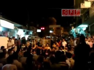 الكسوة مظاهرة مسائية تضامنا مع قرى ريف دمشق 18-7-2011.