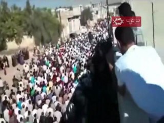 فري برس   حماه  خطاب  تشييع الشهيد محمد  الزهوري 16 9 2011