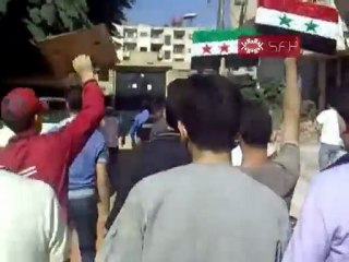 فري برس   تنسيقية داريا مظاهرة تنادي باعدام الرئيس واسقاط