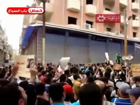 فري برس حمص باب السباع مظاهرة حاشدة في جمعة نصرة شامنا ويمننا 30 9 2011