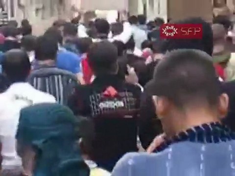 فري برس حماة حي كازو مظاهرة حاشدة نصرة للرستن خلال جمعة النصر لشامنا ويمننا 30 9 2011