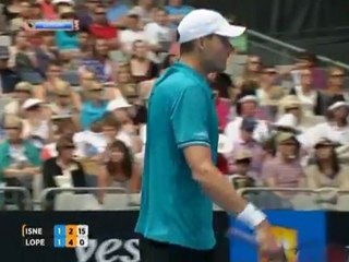Lopez vs Isner Australian Open 2012 Set 3
