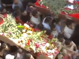 فري برس   حوران   داعل موكب تشييع الشهداء 15 10 2011