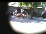فري برس   حماة انتشار الشبيحة على باب مسجد صلاح الدين 21 10 2011