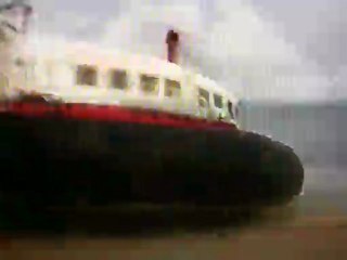 SRN4 MKIII Hovercraft passing very close at Calais