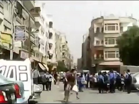 فري برس ريف دمشق حرستا مظاهرة طلابية 25 10 2011