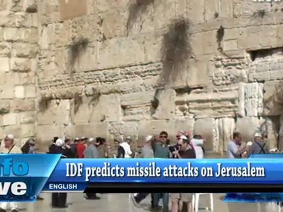 IDF predicts missile attacks on Jerusalem