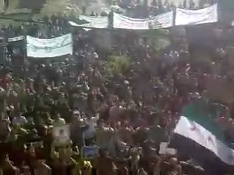 فري برس حماة كفرنبودة مظاهرة حاشدة في جمعة تجميد العضوية 11 11 2011