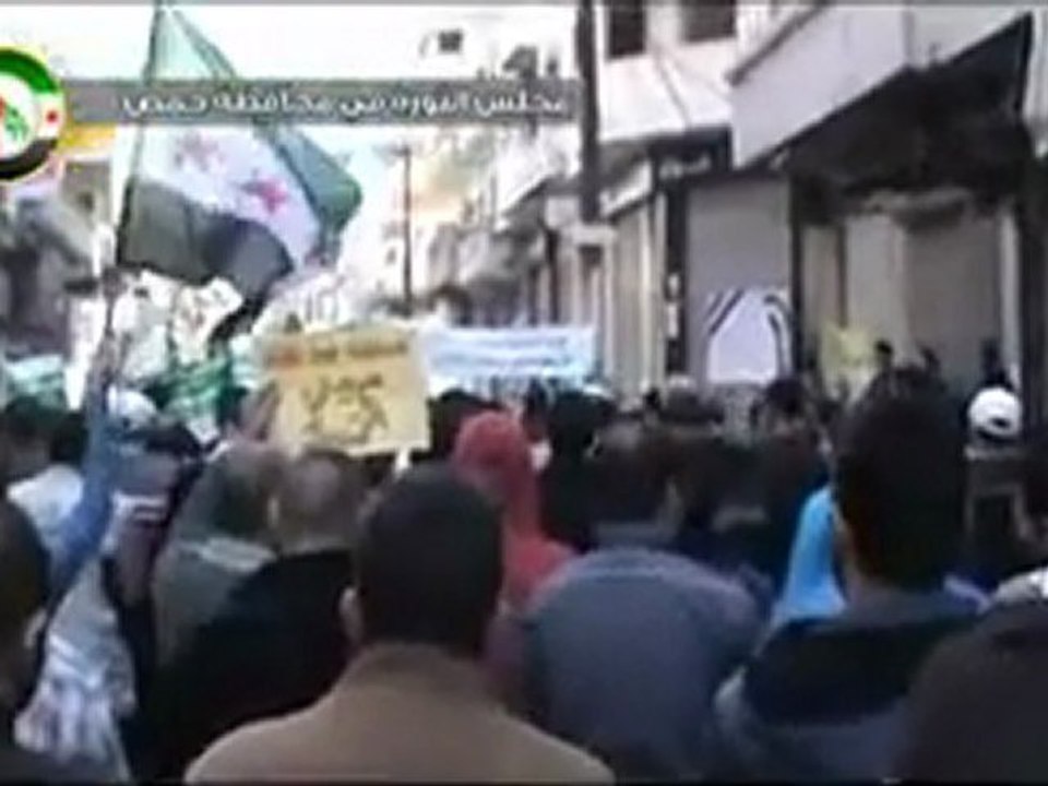 فري برس   حمص باب السباع مظاهرة رغم الحصار على الحي بدنا حماية دولية 11 11 2011