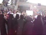 فري برس   ريف دمشق   مدينة سقبا   مظاهرة طلابية مع الحرائر 28 11 2011 ج3