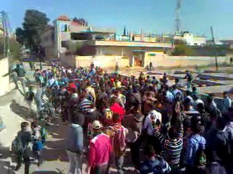 فري برس درعا خربة غزالة مظاهرة طلابية 23 11 2011 جـ1