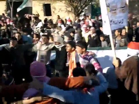 فري برس مدينة مارع ريف حلب جمعة الجيش الحر يحميني 25 11 2011