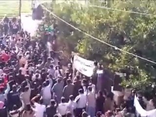 فري برس   مظاهرة اهالي تل الشور في جمعة الجيش الحر يحميني 25 11 2011