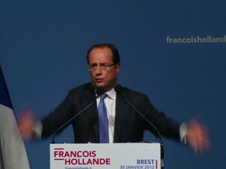 François Hollande à Brest le 30 Janvier 2012