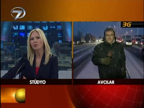 30 Ocak 2012 Ahmet Gemici Yoğun Kar Yağışı TEM 3G canlı bağlantı Ana Haber