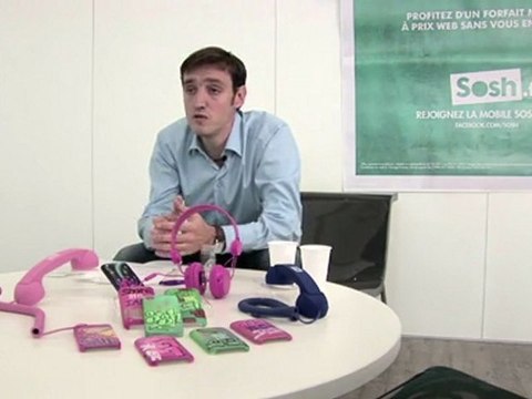 Matthieu Tanguy, directeur marketing de Sosh présente la nouvelle gamme de forfaits.