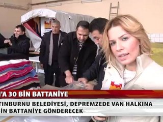 ZEYTİNBURNU BELEDİYESİ'NDEN VAN'A BATTANİYE YARDIMI