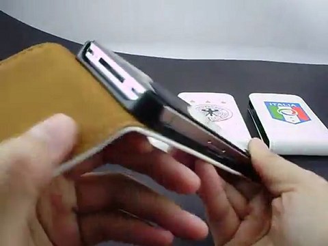 Flip iPhone 4S Leather Hard Case with Italia Flag Logo