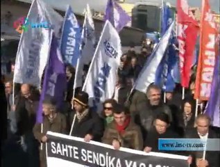 Emekçiler grevli toplu sözleşme hakkı için meydanlarda