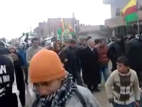 فري برس مظاهرة سري كانيه راس العين25 1 2012