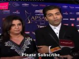 Farah Khan and Karan Johar at Apsara Awards 2012