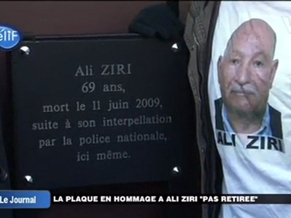 La plaque en hommage à Ali Ziri fait polémique (Argenteuil)