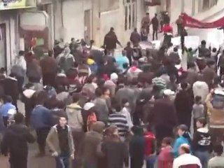 فري برس   مظاهرة طلاب الزبداني في 26 1 2012