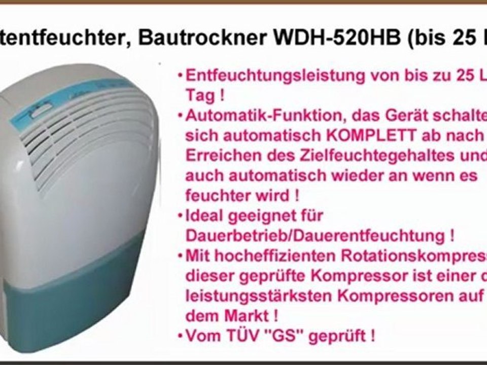 TOP 10 Raumluftentfeuchter zu kaufen