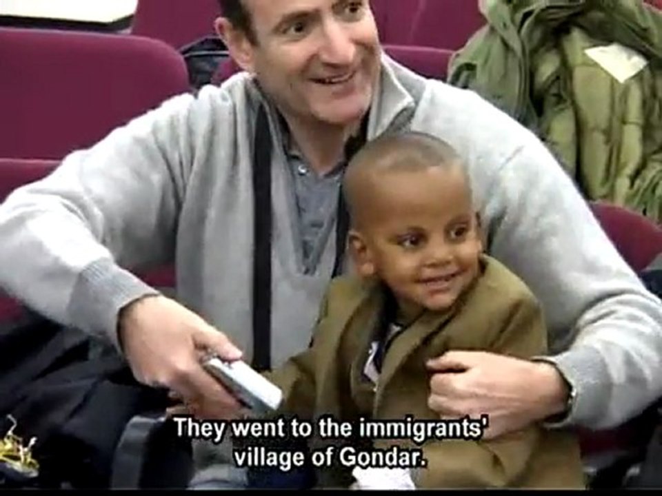 Ethiopian Jews arrive in Israel with their French benefactor