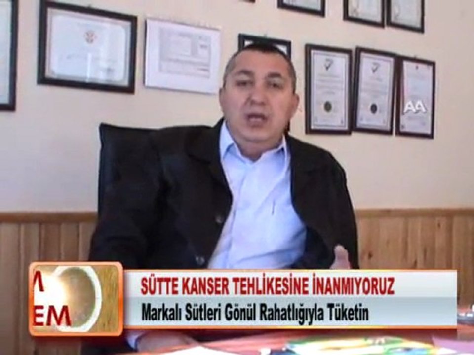 SÜTTE KANSER TEHLİKESİNE İNANMIYORUZ 24.01.2012