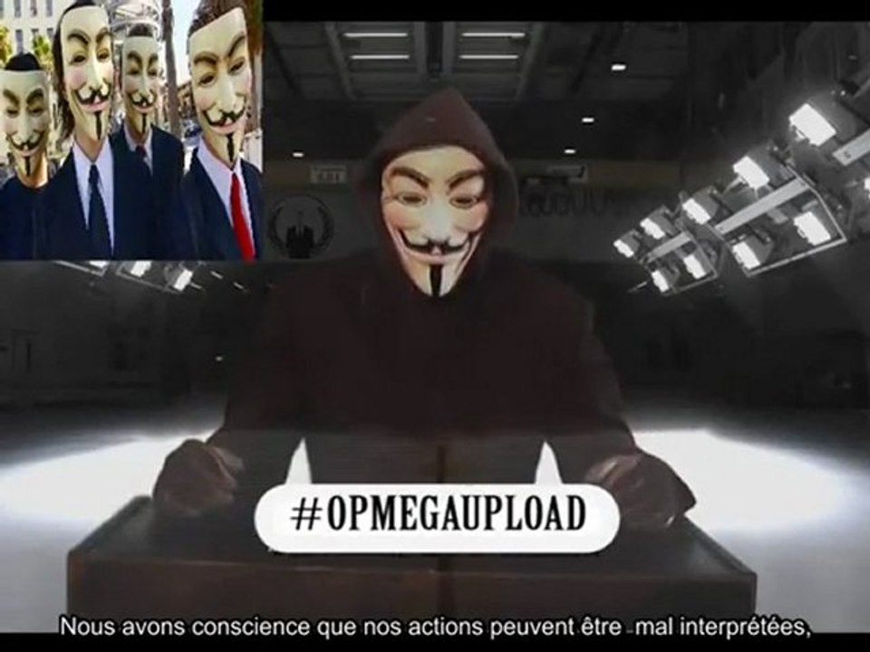 Message d_Anonymous aux Médias #opMegaUpload VOSTFR