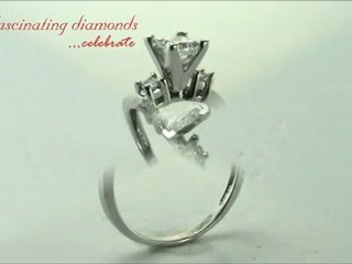 Princess Cut Diamond Three Stone Engagement Ring