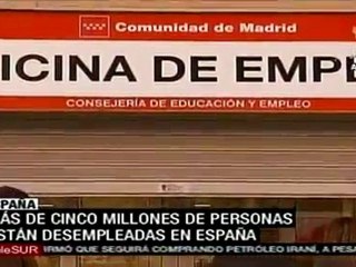 Desempleo récord en España, 22.85%