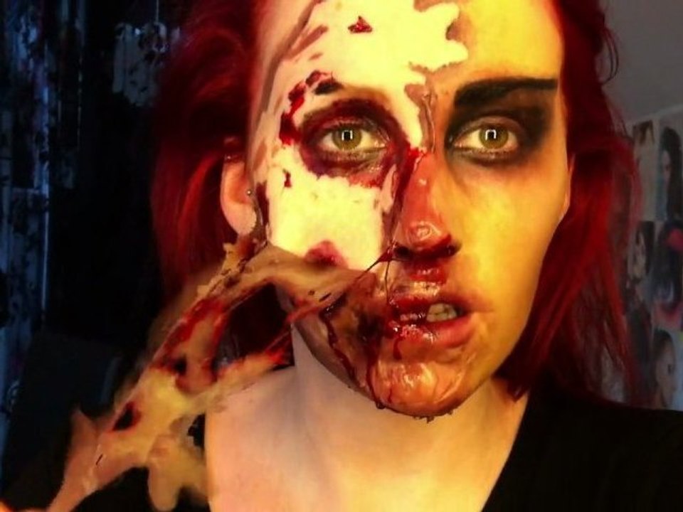 BURNED ZOMBIE MAKEUP