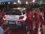 Rallye de Monté Carlo 2012: Sébastien Loeb au parc d'assistance à Monaco