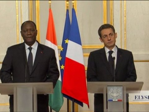 Déclaration conjointe de MM Nicolas Sarkozy et Alassane Ouattara 