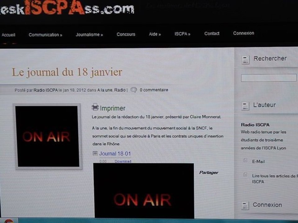 interview par la web radio des étudiants de l'ICPA de Lyon