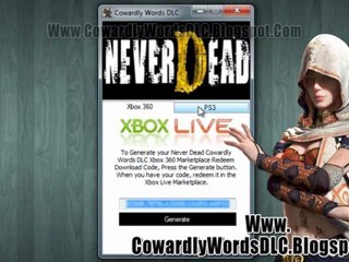 Never Dead Cowardly Words DLC Free on Xbox 360 And PS3