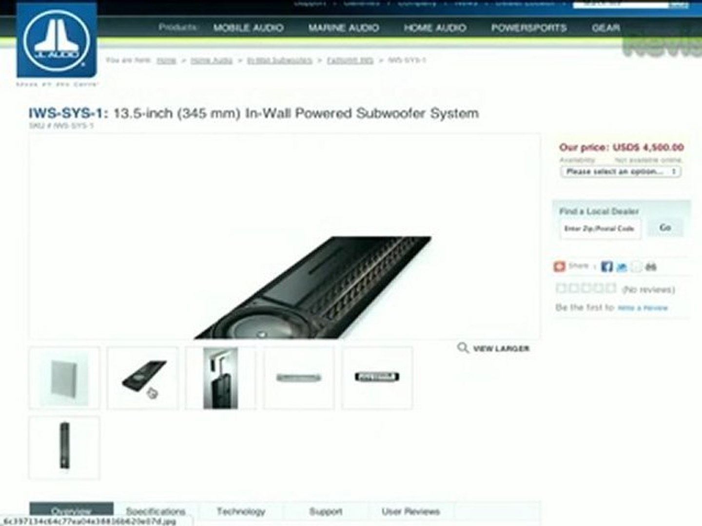 jl in wall subwoofer