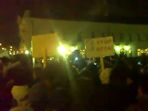 Janusz Palikot wypierd.laj ACTA Warszawa 27.01