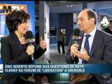 Au forum de Libération, Eric Woerth répond aux questions de BFMTV