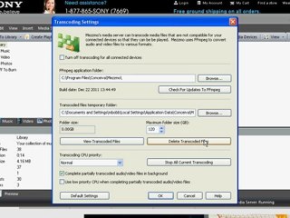 Mezzmo DLNA Server & Sony SMP-N200