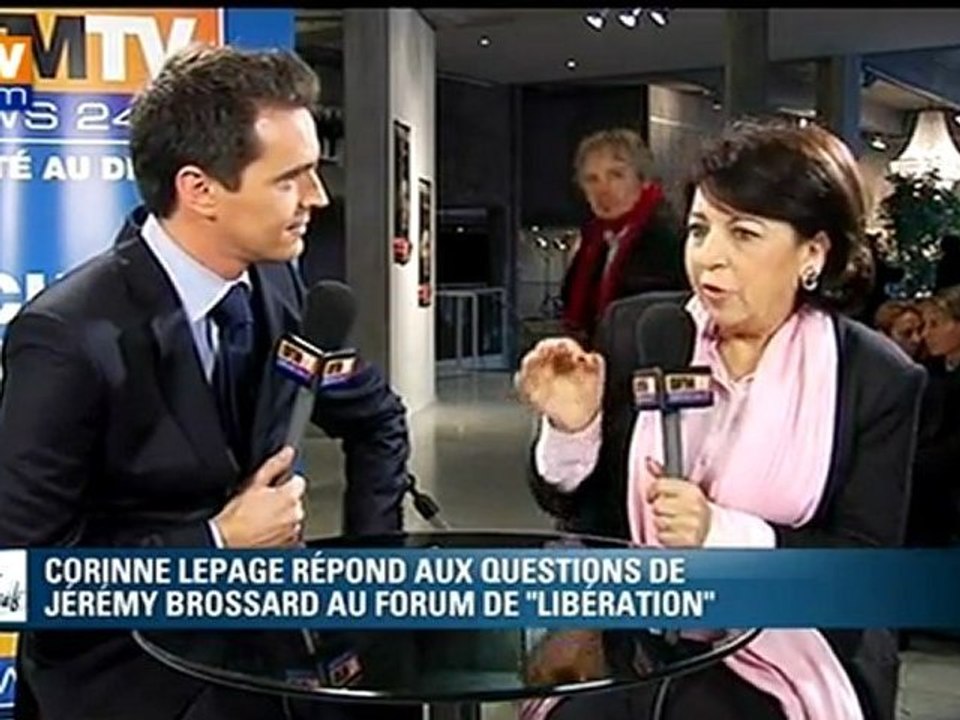 Au forum de Libération, Corinne Lepage répond aux questions de BFMTV