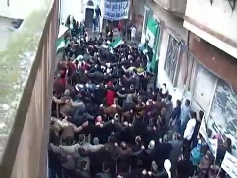 فري برس مظاهرة حاشدة جمعة حق الدفاع عن النفس حي الصفصافة 27 1 2012