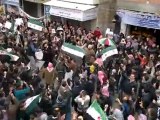 فري برس   مارع   ريف حلب  مظاهرة الشعب يريد اعلان الجهاد 27 1 2012