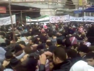 فري برس   ريف دمشقدوما    مظاهرة جمعة حق دفاع عن النفس 27 1 2012