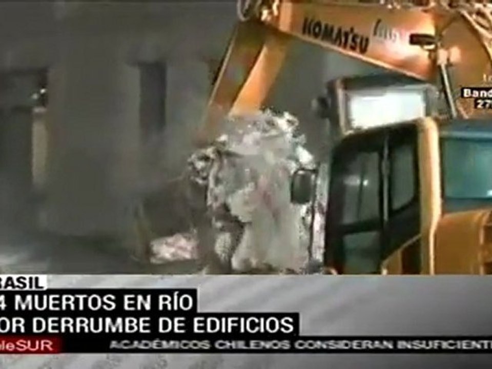 Suman 14 muertos en Río de Janeiro por colapso de edificios