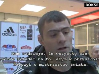 Rachim Czakijew dla Bokser.org przed walką z Aleksandrem Kotłobajem (Hamburg, 27.01.2012)