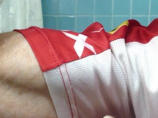 FLEXING IN RED AND WHITE