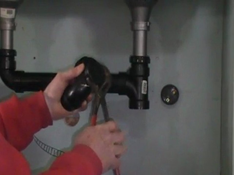 How to install drain lines on a kitchen sink.